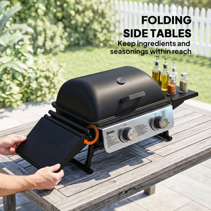 Two-Burner Compact Gas Grill - Black
