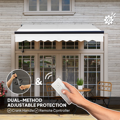 2.5 x 2m Electric Awning with Remote Controller, Aluminium Frame DIY Retractable Awning