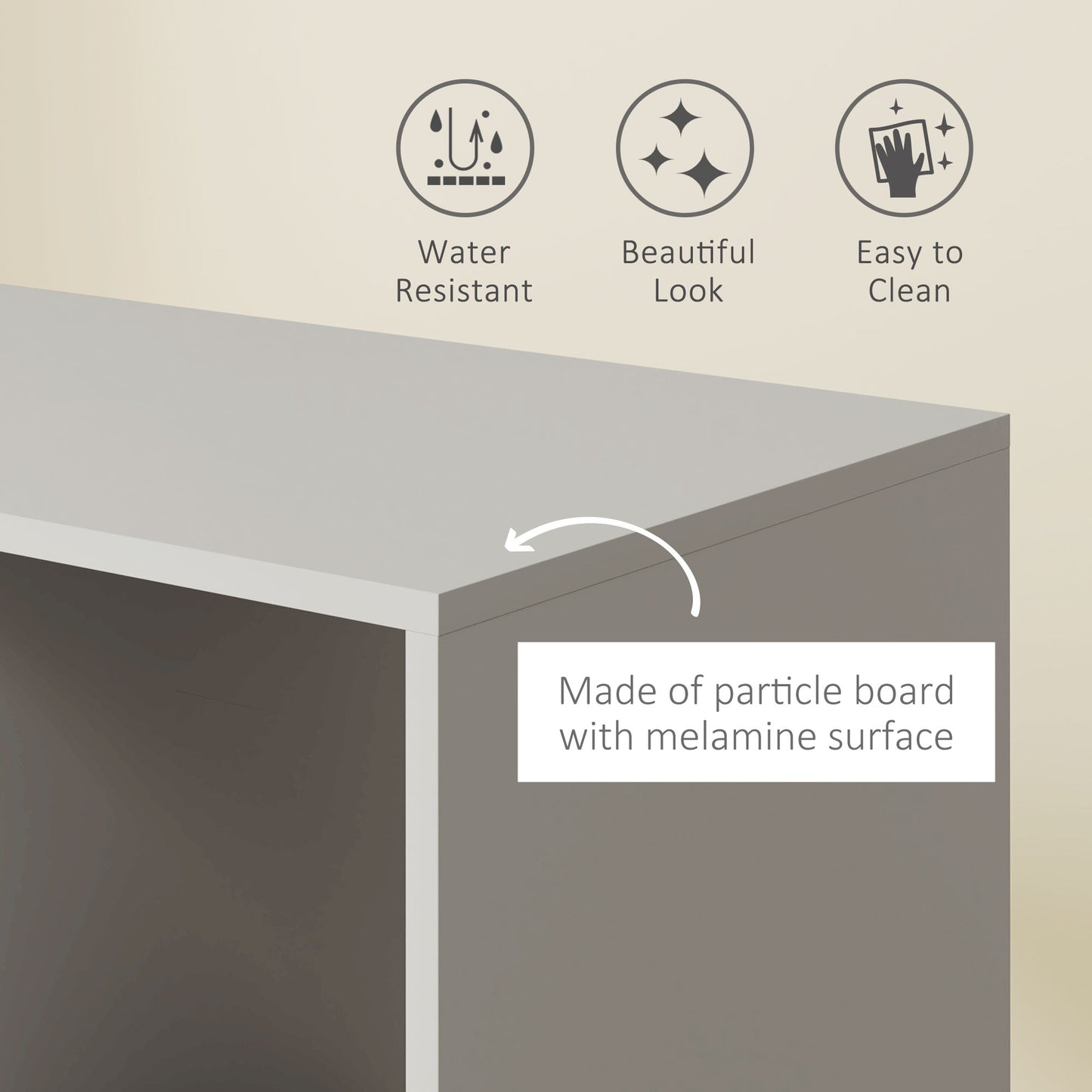 Open Wardrobe on Wheels, Bedroom Wardrobe with Clothes Hanging Rail, 2 Storage Shelves, Mobile Garment Rack for Cloakroom