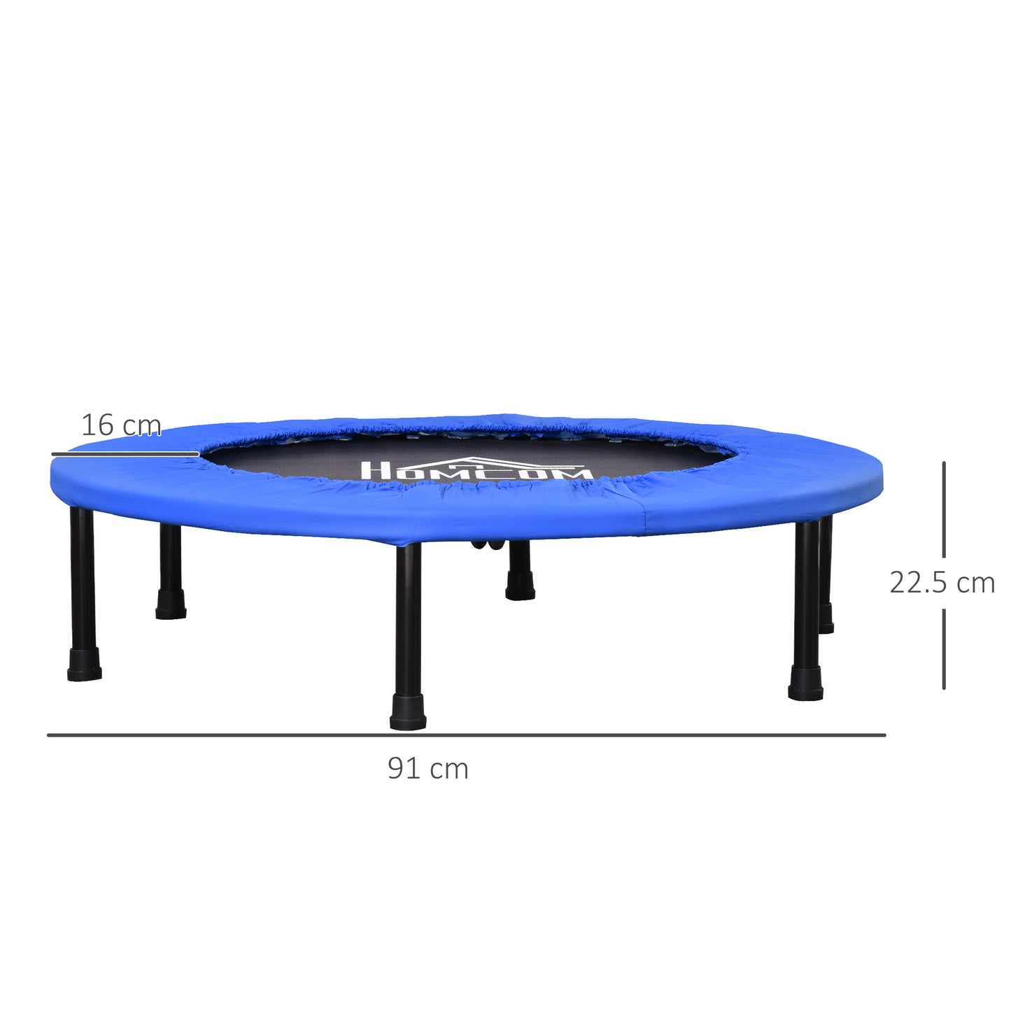 36" Mini Fitness Trampoline Home Gym Yoga Exercise Rebounder Indoor Outdoor Jumper with Safety Pad, Support Up to 100 KG