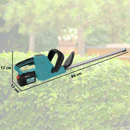 20" Cordless Hedge Trimmer, 18V Electric Hedge Cutter with 51cm Dual Action Blade