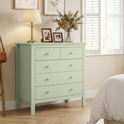 5 Drawer Chest of Drawers, Modern Dresser for Bedroom, Bedside Storage Cabinet