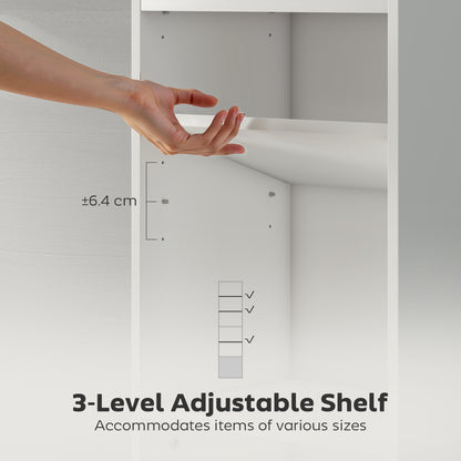 6-Tier 156 cm Tall Bookcase - White