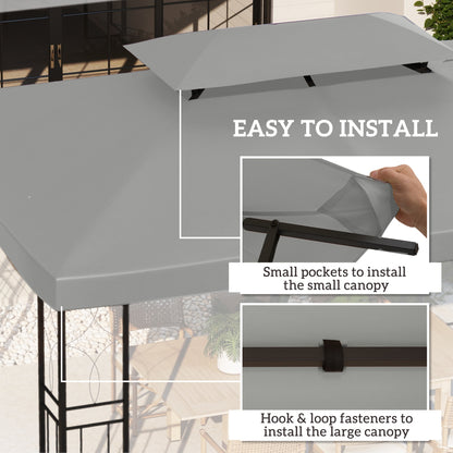 Gazebo Roof Replacement, for 3 x 4m Frames - Light Grey