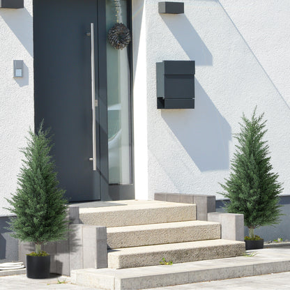 Artificial Cypress Tree, 90 cm Fake Cypress Tree with Plastic Pots