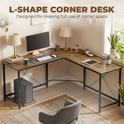 Corner L-Shape Computer Desk PC Workstation Writing Gaming Table Home Office