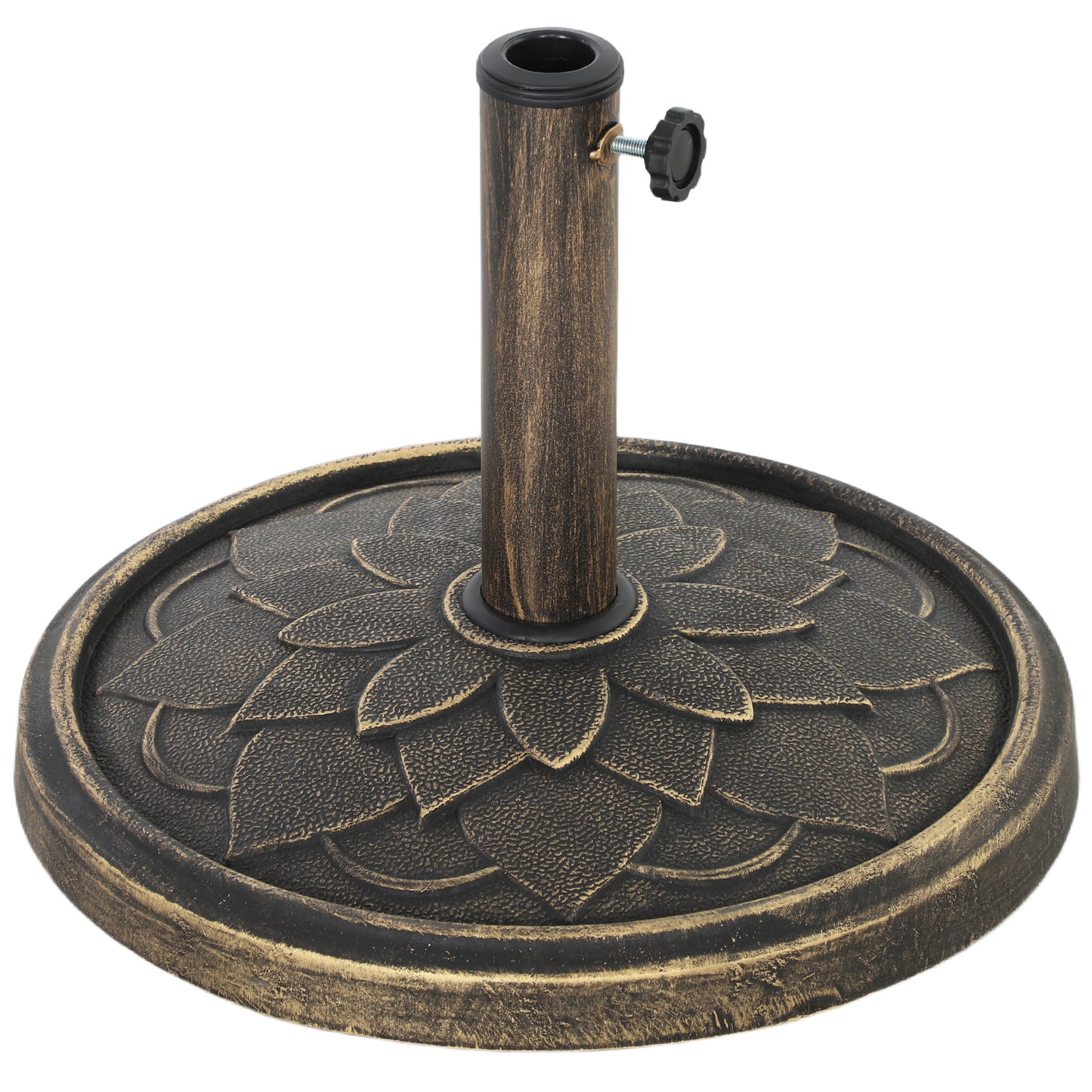 12kg Resin Garden Parasol Base, Round Umbrella Base, Heavy Duty Sun Umbrella Base for 32, 38