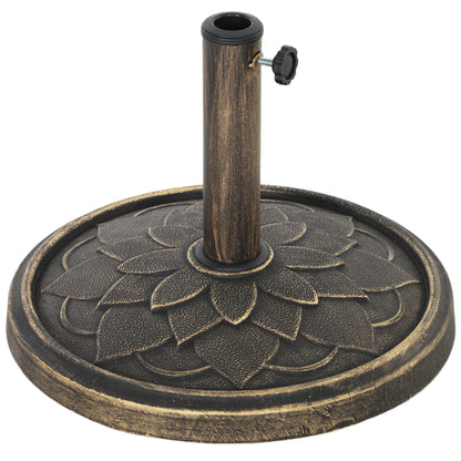12kg Resin Garden Parasol Base, Round Umbrella Base, Heavy Duty Sun Umbrella Base for 32, 38