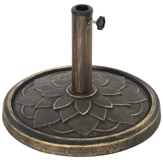 12kg Resin Garden Parasol Base, Round Umbrella Base, Heavy Duty Sun Umbrella Base for 32, 38
