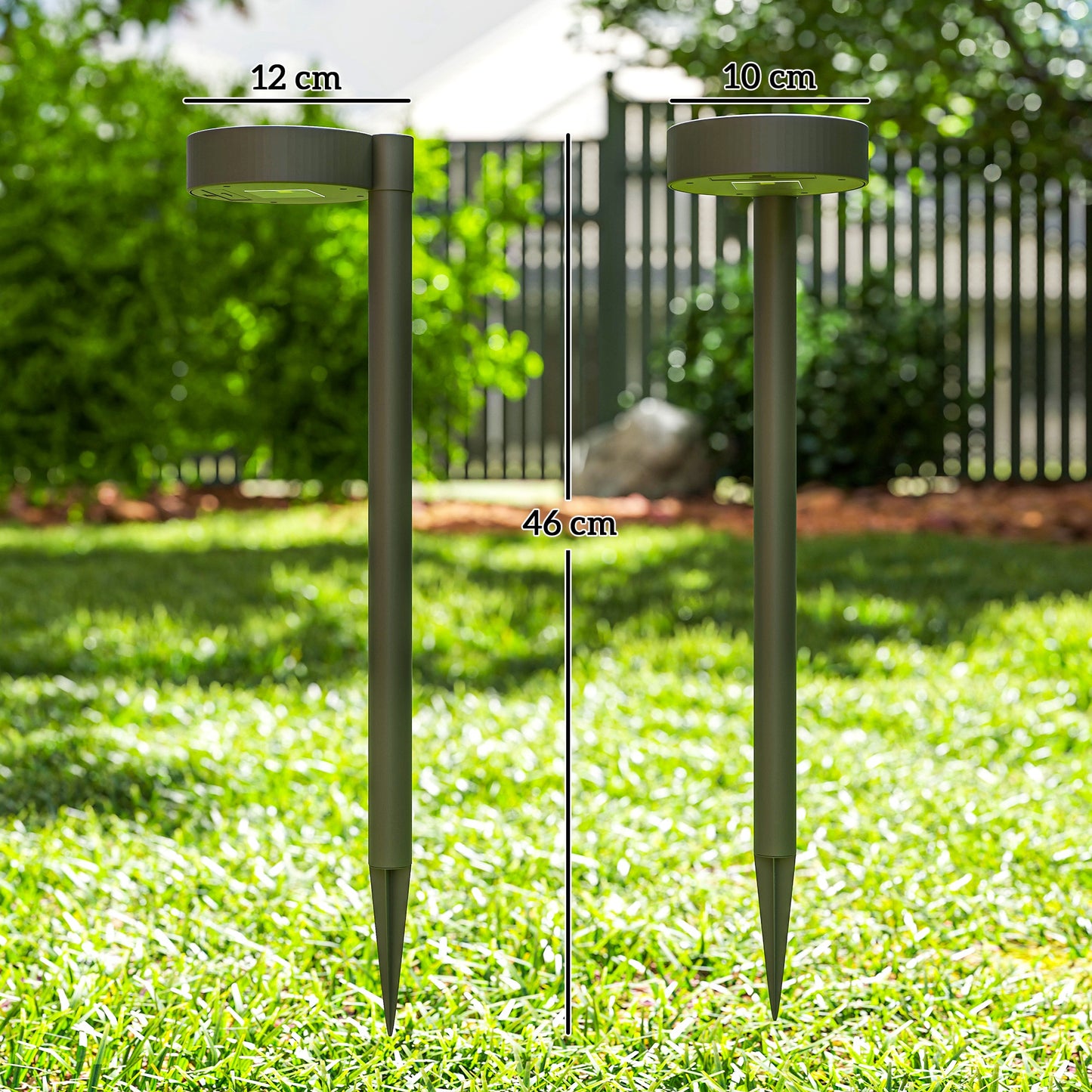 Solar Lights Outdoor Garden Stake 8 Pack Pathway Lighting, Solar Stake Lights with Auto On/Off LED