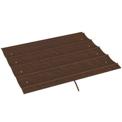 Pergola Cover Roof, 2.86 x 2.45 m Retractable Sun Shade Top for 3 x 2m Pergola Frame, UV30+ Protected, Coffee