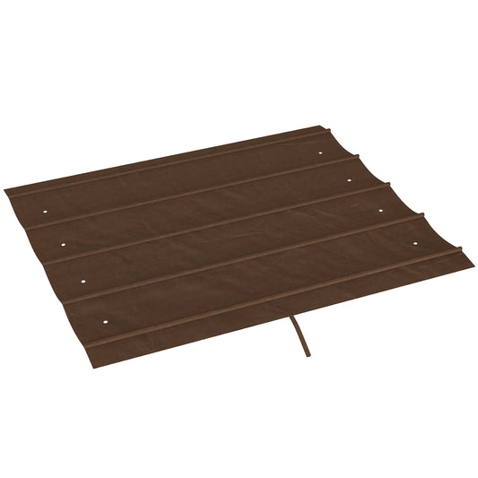Pergola Cover Roof, 2.86 x 2.45 m Retractable Sun Shade Top for 3 x 2m Pergola Frame, UV30+ Protected, Coffee
