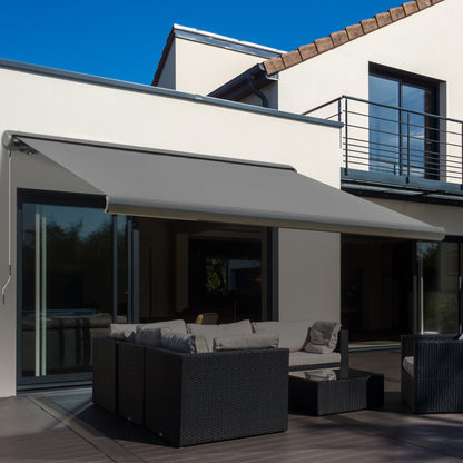 3 x 2.5m Electric Awning with Remote Controller, Aluminium Frame DIY Retractable Awning