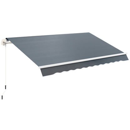 Awning Replacement Canopy, Water Resistant UPF 50+ Sun Shade Cover for 3 x 2.5 m Garden Awning (Fabric Only), Grey