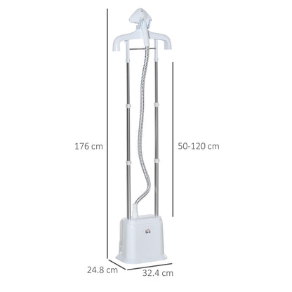Upright Garment Clothes Steamer with 6 Steam Setting, 45s Fast Heat-up, 1.7L Water Tank and 35g/min steam flow
