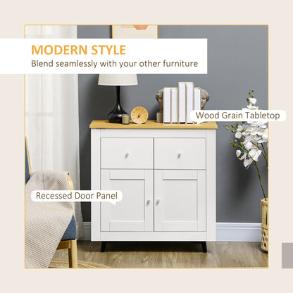 Sideboard Storage Cabinet, Modern Kitchen Cupboard with Double Doors and Drawers for Dining Room, Living Room and Entryway