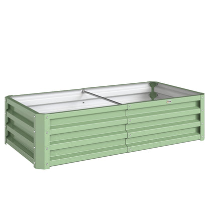 Raised Beds for Garden, Galvanised Outdoor Planters, for Herbs and Vegetables, Use for Patio, Garden, Balcony