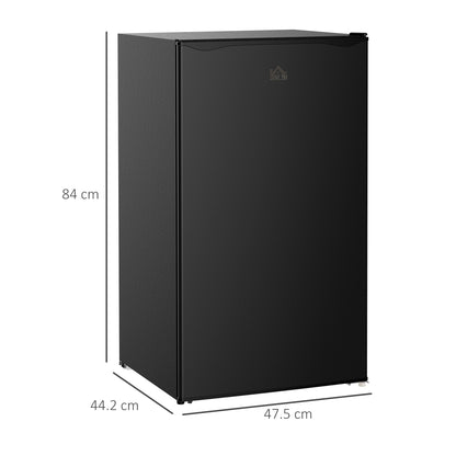 Under Counter Fridge, 91L Small Fridge with Chiller Box, Removable Shelf, Reversible Door, Adjustable Legs