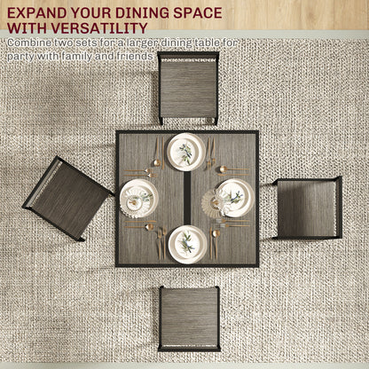 Dining Table and Chairs Set 2, Dining Room Sets, Rectangular Space Saving Table and 2 Chairs for Compact Kitchens