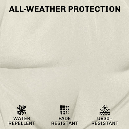 Outdoor Chair Seat Cushions Set of 2, Garden Chair Cushions with 7cm Thick Foam & Ties, Cream White