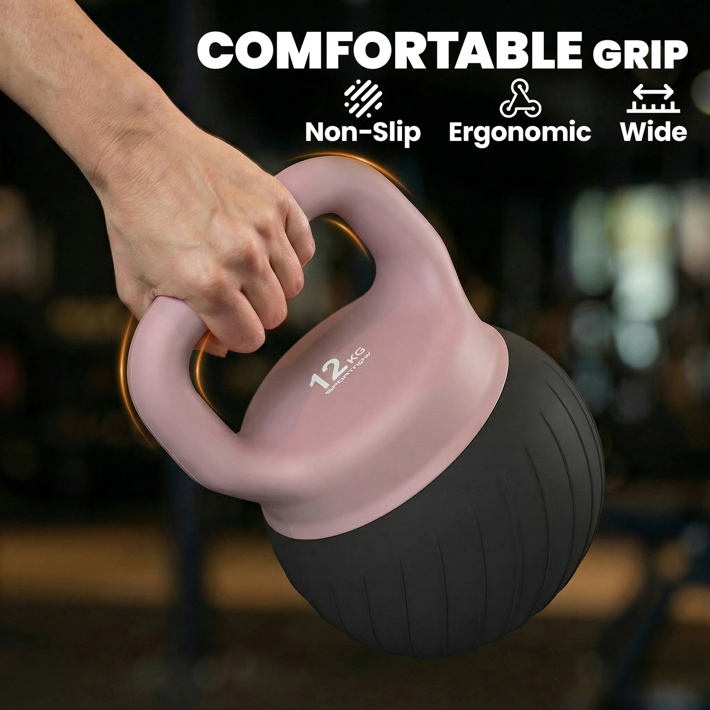 Soft Kettlebell, 12kg Kettle Bell with Anti-Slip Grip for Home Gym Weight Lifting and Strength Training