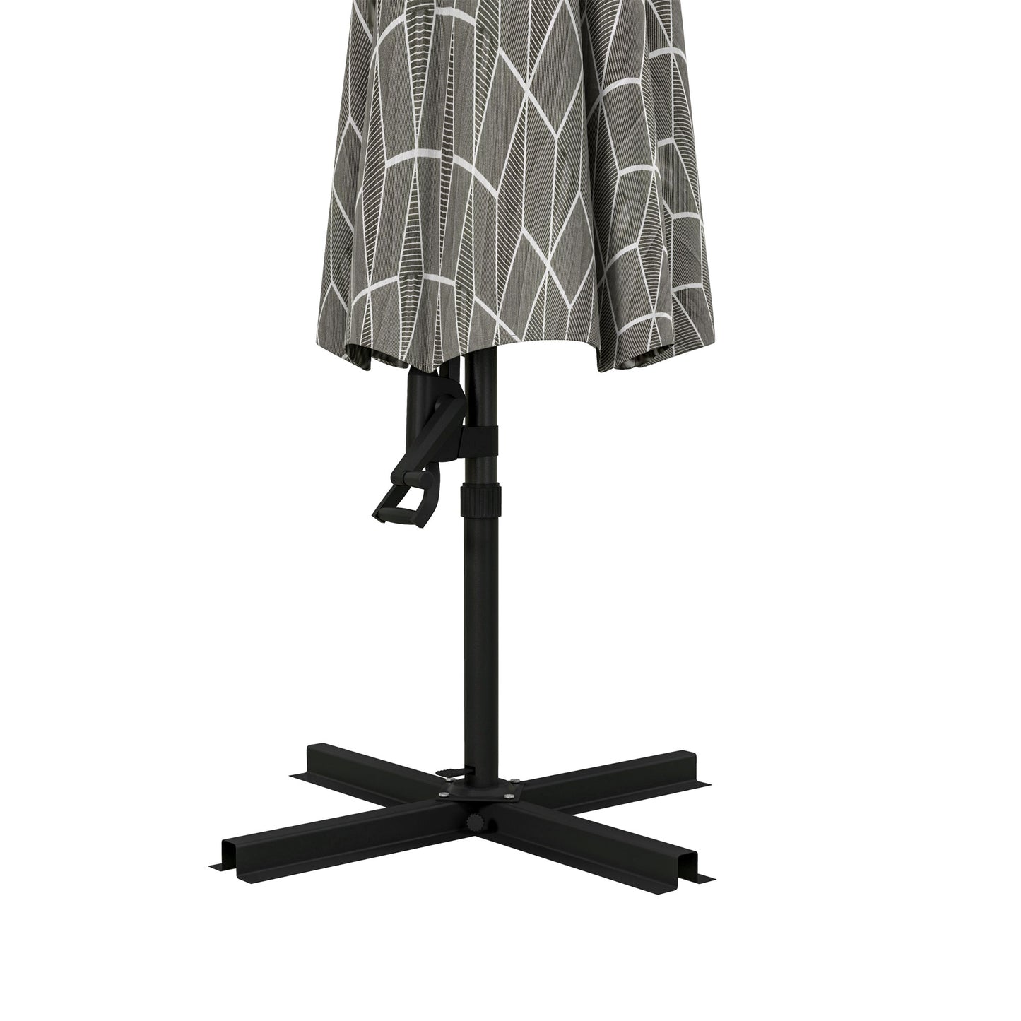 3(m) Convertible Cantilever Parasol and Centre-post Garden Parasol with Cross Base, 360° Rotation Banana Parasol