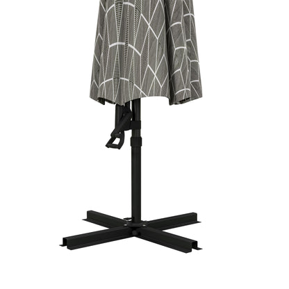 3(m) Convertible Cantilever Parasol and Centre-post Garden Parasol with Cross Base, 360° Rotation Banana Parasol