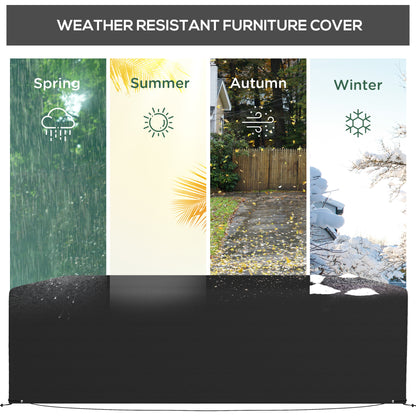 Outdoor Garden Furniture Cover Waterproof, Anti-UV 600D Heavy Duty Oxford Fabric Patio Furniture Cover for Rectangular Sofa T