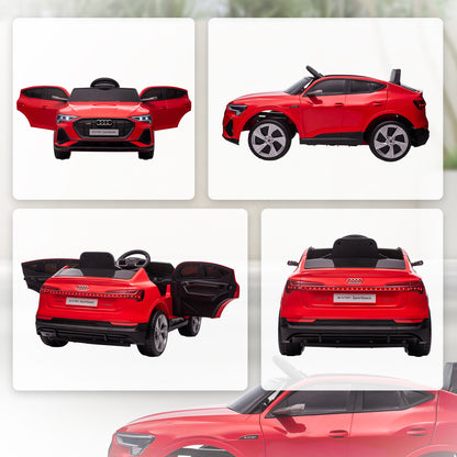 Audi E-tron Licensed 12V Kids Electric Ride on, Electric Car for Kids, with Parental Remote, Music Lights MP3