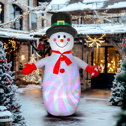 8FT Christmas Inflatable Outdoor Decoration with Dynamic Disco & LED Lights