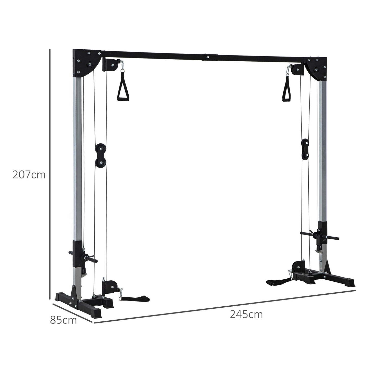 Multi Home Gyms with Cable Pulley System, Cable Crossover Machine with 4 Handles for Full Body Strength Training
