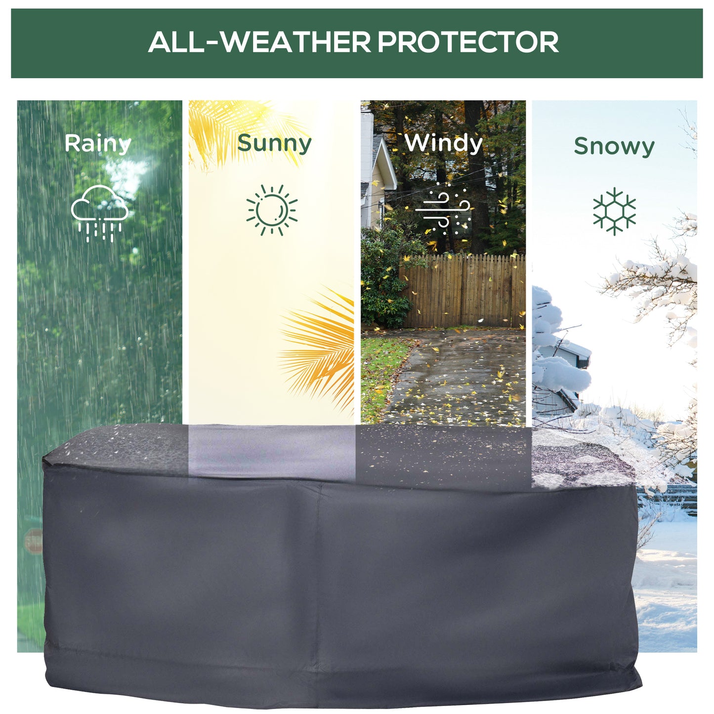 Garden Furniture Cover, Waterproof Windproof 420D Heavy Duty Oxford Fabric Rattan Furniture Cover