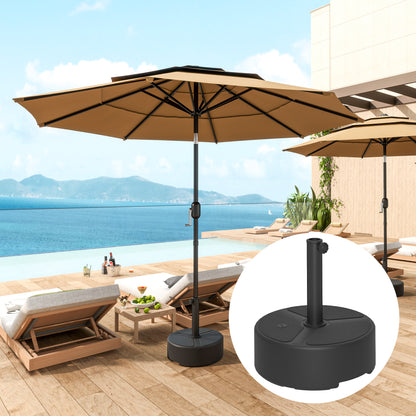 Round Garden Parasol Base, Garden Umbrella Stand Heavy Duty Parasol Base, Filled Up to 20kg with Stand or 18kg
