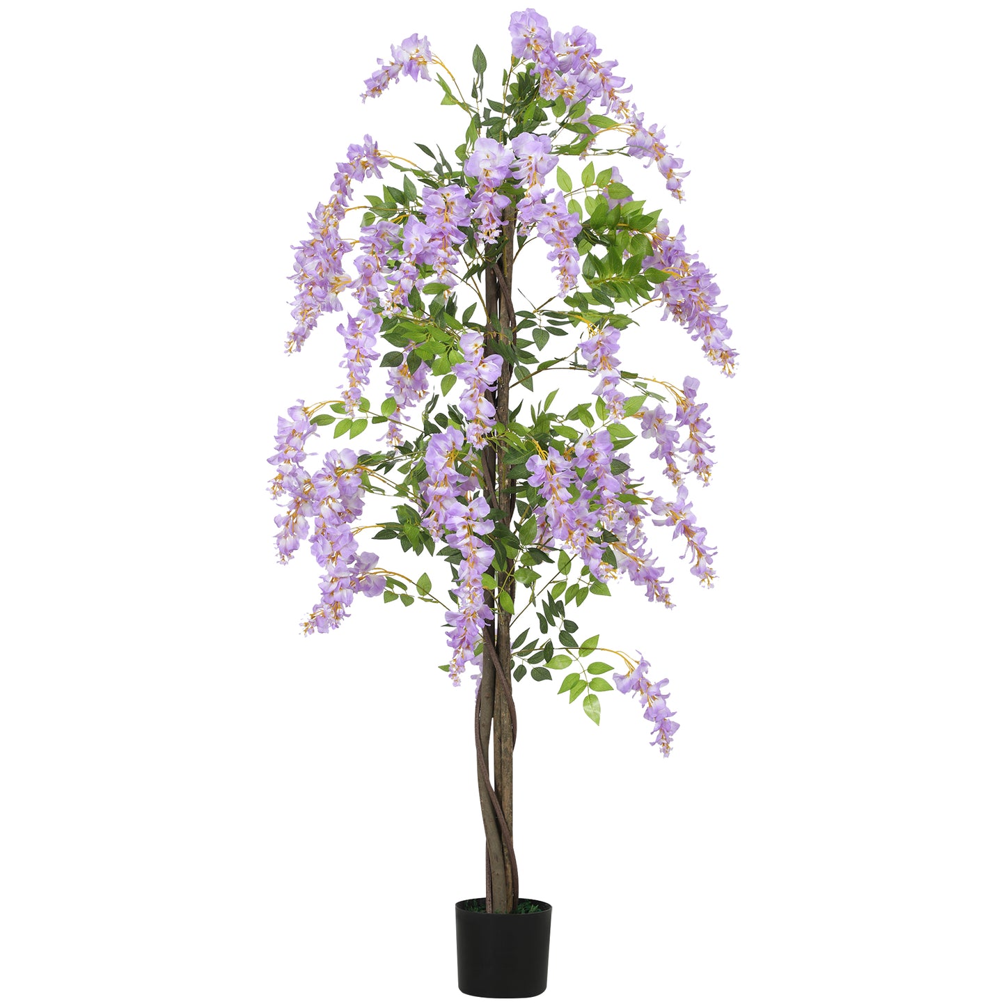 180cm Ficus Artificial Tree, Fake Wisteria Tree in Nursery Pot