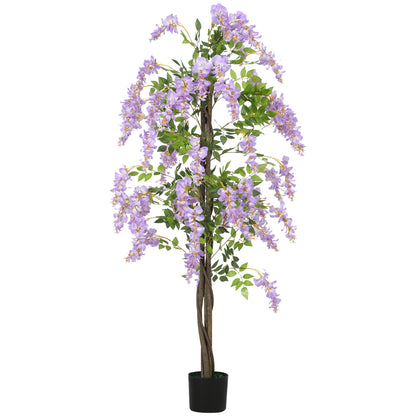 180cm Ficus Artificial Tree, Fake Wisteria Tree in Nursery Pot