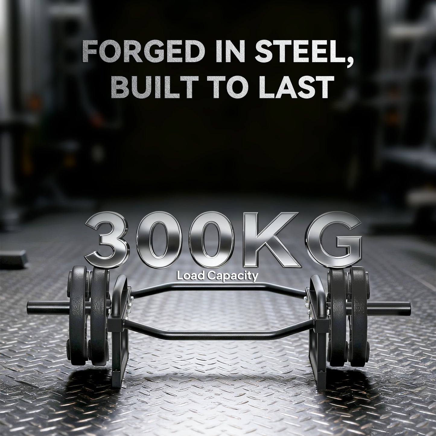 Olympic Trap Bar, 2" Hex Barbell Bar with 300kg Capacity for Deadlifts, Shrugs, Squats and Farmer Walks