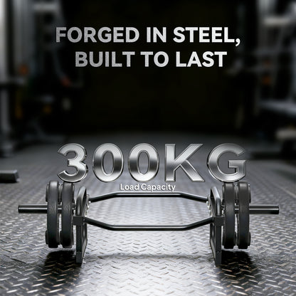 Olympic Trap Bar, 2" Hex Barbell Bar with 300kg Capacity for Deadlifts, Shrugs, Squats and Farmer Walks