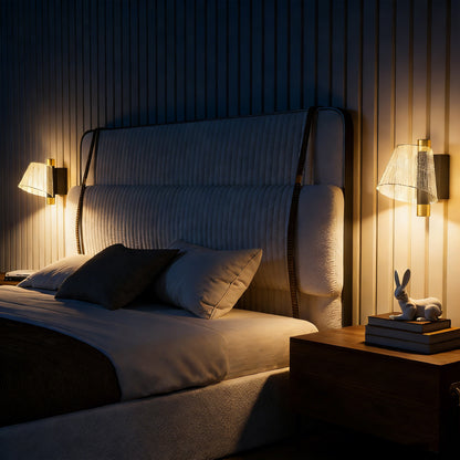 Led Wall Lamp 2 Pack, 5W Modern Indoor Starry Wall Light, Colour Temperature Adjustable 3000K/4000K/6500K, for Bedroom