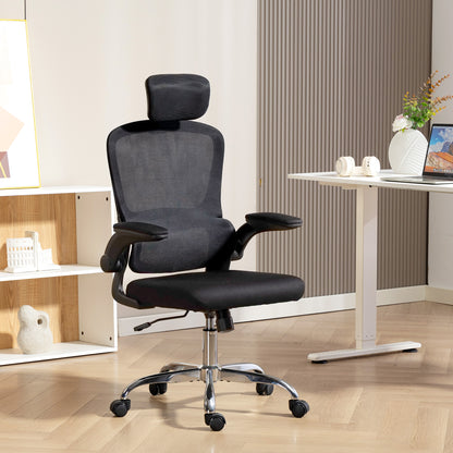 Mesh Back Office Chair, with Lumbar Support - Black