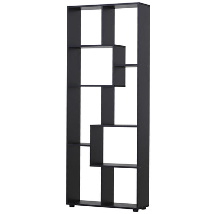 8-Tier Freestanding Modern Storage Shelf / Bookcase with Melamine Surface Anti-Tipping Foot Pads - Black