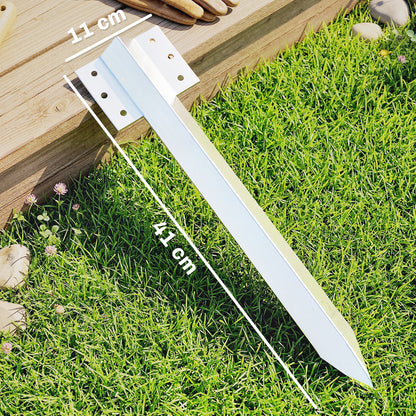 20 Pack Railway Sleeper Brackets, 41 cm Heavy Duty Galvanised Steel Sleeper Stakes with Screws and Gloves
