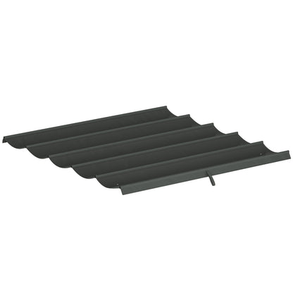 Retractable Pergola Cover, 2.55 x 2.5 m Replacement Canopy Fabric for 3 x 3 m Frame, Roof Top Only, Dark Grey