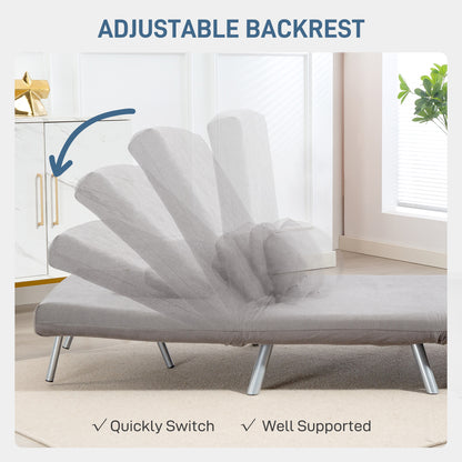 Single Snow Flannel Chair Bed - Grey