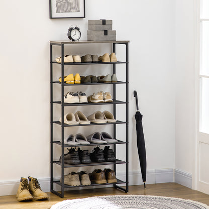 8-Tier Shoe Rack, Shoe Storage Organizer with Mesh Shelves