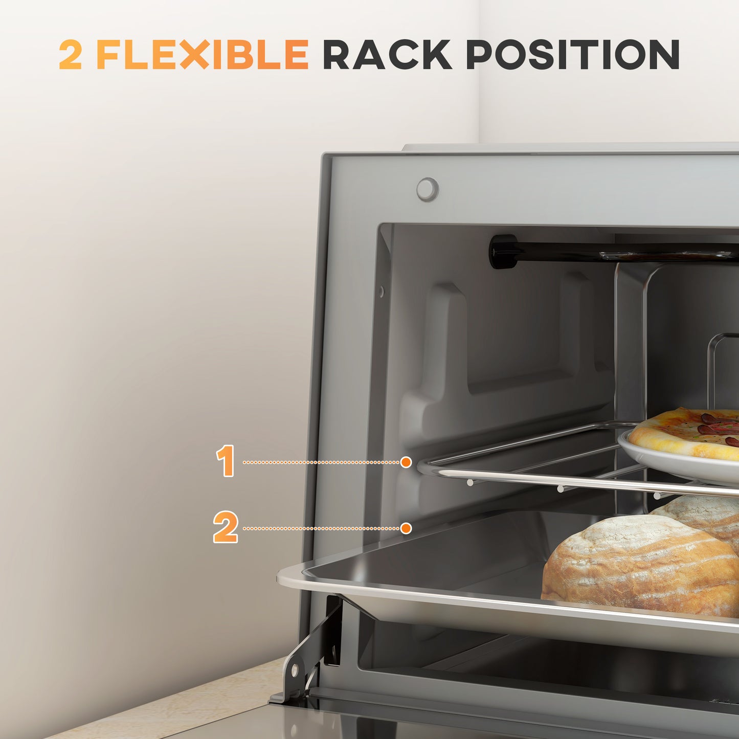 Mini Oven, 9L Countertop Electric Grill, Toaster Oven with Adjustable Temperature, Timer
